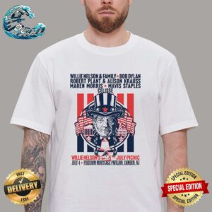 Willie Nelson’s 4th Of July Picnic On July 4 2024 In  Freedom Mortgage Pavilion Camden NJ Classic T-Shirt