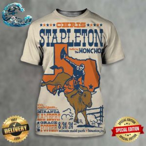 Chris Stapleton Concert Poster At Minute Maid Park On August 24 2024 Houston TX All Over Print Shirt