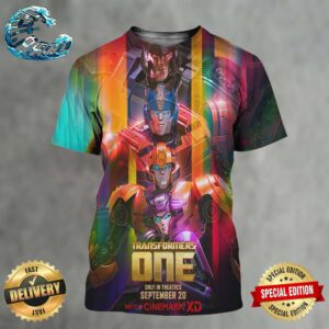 Cinemark XD Poster For Transformers One Only In Theaters On September 20 All Over Print Shirt