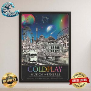 Coldplay Poster For Show Music In Vienna August 21th 22th 24th And 25th Music Of The Spheres Tour 2024 At Ernst Happel Stadion Poster Canvas For Home Decor