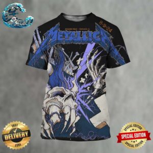 Metallica Concert Poster Night 1 In Chicago IL At Soldier Field On August 9th M72 North American World Tour 2024 All Over Print Shirt