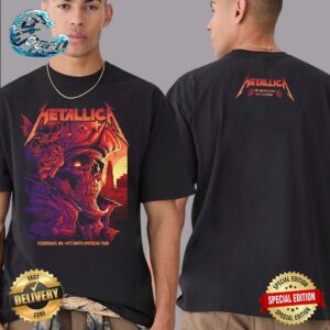 Metallica M72 North American Tour 2024 Night 1 Event Tee In Foxborough MA At Gillette Stadium On August 2 2024 Two Sides Print Vintage T-Shirt