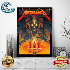 Metallica Satan Artwork M72 In Minneapolis MN US Pop-Up Poster M72 North American Tour 2024 At US Bank Stadium On August 16 And 18 2024 Wall Decor Poster Canvas