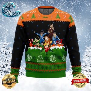 Official Avatar The Last Airbender On the Chimney Top Gift For Family Ugly Christmas Sweater