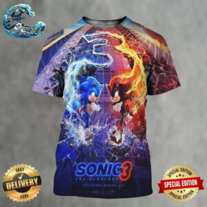 Official First Poster For Sonic 3 Releasing In Theaters On December 20 All Over Print Shirt