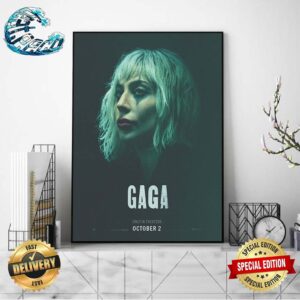 Official Gaga Poster For Joker Folie A Deux Only In Theaters On October 4 Wall Decor Poster Canvas