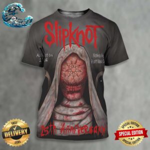 Official Slipknot 2024 Tour Poster At Ruoff Music Center In Noblesville IN On August 6 2024 All Over Print Shirt