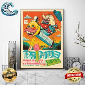 Primus Poster Show Music At Outer Harbor In Buffalo New York On August 9 2024 Wall Decor Poster Canvas