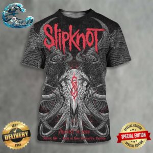 Slipknot 2024 25th Anniversary Event Tour Poster At Bank Of Hampshire Pavilion On August 14 2024 In Gilford NH All Over Print Shirt