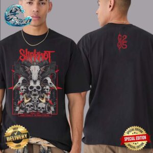 Slipknot 25th Anniversary 2024 Tour Official Poster At The Pavilion at Star Lake In Burgettstown PA On August 7 2024 Two Sides Print Vintage T-Shirt