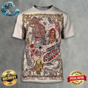 Slipknot Event Poster 25th Anniversary Tour On August 17 2024 In Toronto ON At Scotiabank Arena 3D Shirt