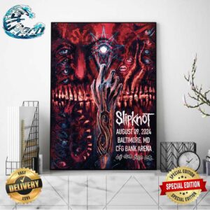 Slipknot Event Poster In Baltimore MD At CFG Bank Arena On August 9 2024 Don’t Ever Judge Me 25th Anniversary Wall Decor Poster Canvas