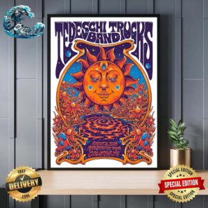 Tedeschi Trucks Band Poster For Columbia MD At Merriweather Post Pavilion On August 21 2024 Wall Decor Poster Canvas