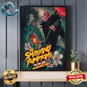 The Smashing Pumpkins Concert Poster For Milwaukee WI At American Family Field On August 24 2024 Home Decor Poster Canvas