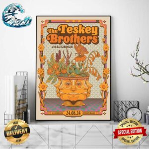 The Teskey Brothers With Liz Stringer Concert Poster At OLT Rivierenhof In Antwerp Belgium On August 24 2024 Poster Canvas For Wall Decor