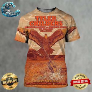 Tyler Childers With Nathaniel Rateliff Joy Oladokun And Bella White Concert Poster At The Gorge Amphitheatre In George Washington On August 24th 2024 All Over Print Shirt