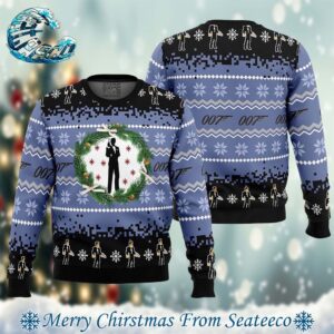 007 James Bond Xmas Gift For Family Ugly Christmas Sweater