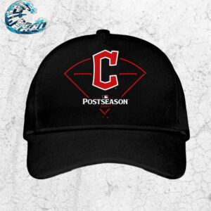 2024 MLB Postseason Cleveland Guardians Around The Horn Black Cap Snapback Classic Hat