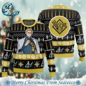 73 Sorcerer Nanami Kento Jujutsu Kaisen Best Xmas Knitted Ugly Christmas Sweater Gift For Family