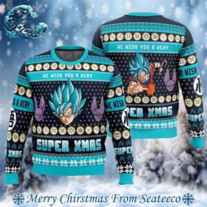 A Very Saiyan Christmas Dragon Ball Z Ugly Christmas Sweater Gift For Men And Women Holiday