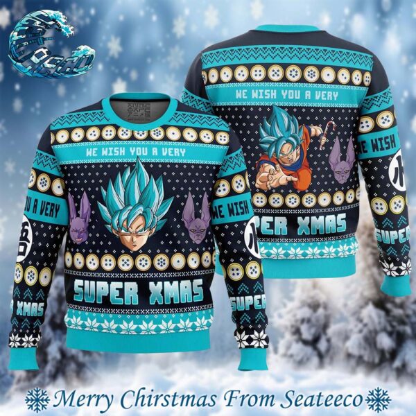 A Very Saiyan Christmas Dragon Ball Z Ugly Christmas Sweater Gift For Men And Women Holiday