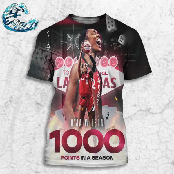 A’ja Wilson Is The Only Player In WNBA History To Score 1000 Points In A Single Season All Over Print Shirt