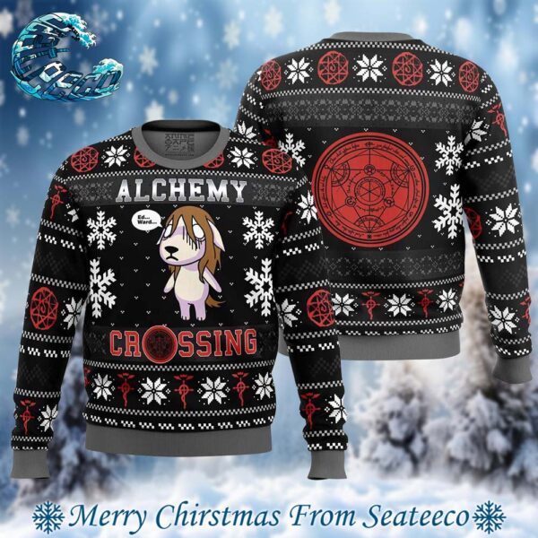 Alchemy Crossing Fullmetal Alchemist Ugly Christmas Sweater Gift For Men And Women Holiday