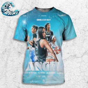 Angel Reese Chicago Sky 2024 WNBA With Rookie Of The Year All-Rookie Team And All-Defensive Team And All-WNBA Team All Over Print Shirt