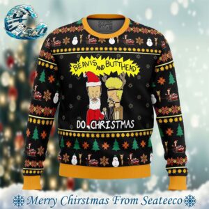 Beavis and Butthead Do Christmas Ugly Christmas Sweater Gift For Men And Women