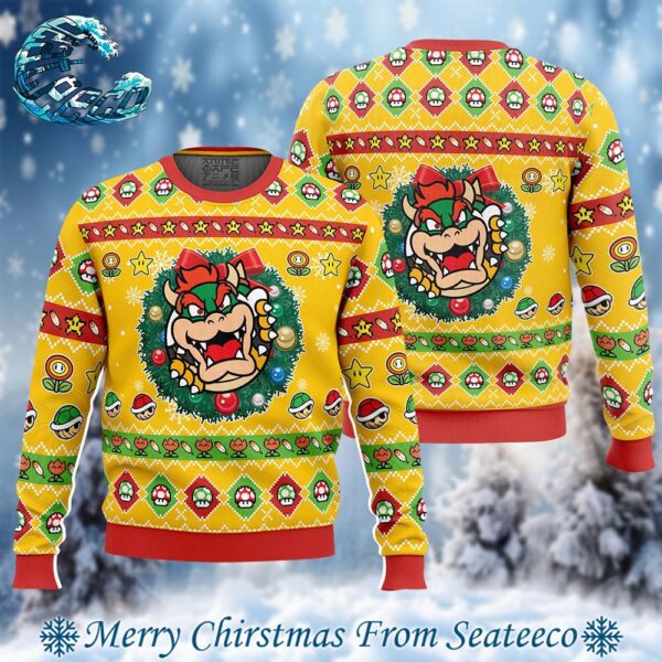 Bowser Super Mario Bros Ugly Christmas Sweater Gift For Men And Women Holiday