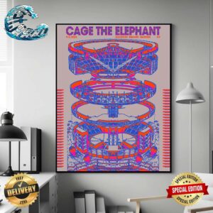 Cage The Elephant Concert Poster At Madison Square Garden In New York NY On September 5 2024 Poster Canvas For Home Decor