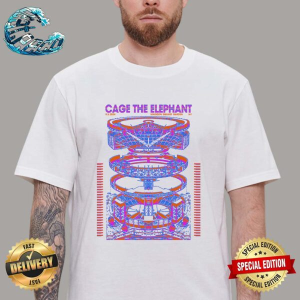 Cage The Elephant Concert Poster At Madison Square Garden In New York NY On September 5 2024 Unisex T-Shirt