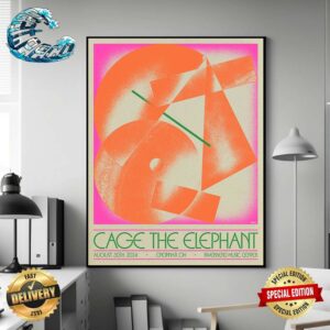 Cage The Elephant Event Poster At Riverbend Music Center In Cincinnati Ohio On August 30th 2024 Poster Canvas For Home Decor