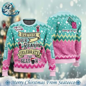 Celebrate The Season Squid Game Holiday Ugly Christmas Sweater Gift For Family