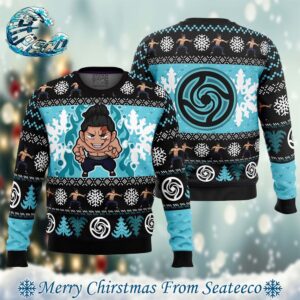 Chibi Aoi Todo Jujutsu Kaisen Best Xmas Knitted Ugly Christmas Sweater Gift For Family