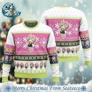 Chibi Christmas Mitsuri Kanroji Demon Slayer Xmas Gift For Family Ugly Christmas Sweater