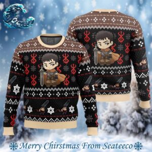 Chibi Guts Berserk Ugly Christmas Sweater Gift For Holiday 2024