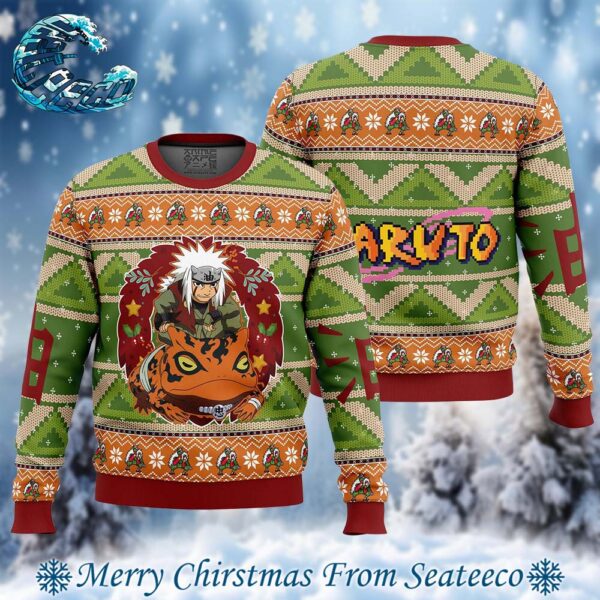 Chibi Jiraiya Naruto Ugly Christmas Sweater Gift For Men And Women Holiday