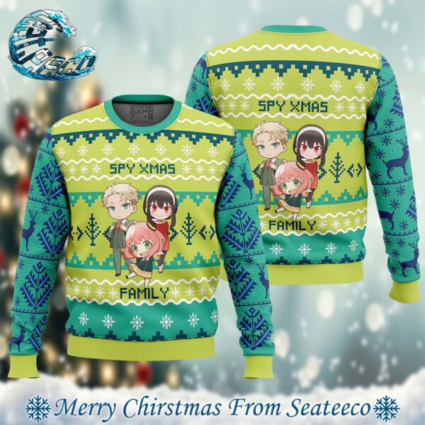 Chibi Spy x Family Xmas Gift For Family Ugly Christmas Sweater 2024