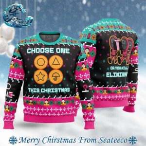 Choose One This Christmas Squid Game Ugly Christmas Sweater Gift For Holiday 2024