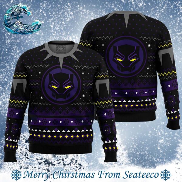 Christmas Black Panther 2024 Ugly Christmas Sweater Gift For Holiday