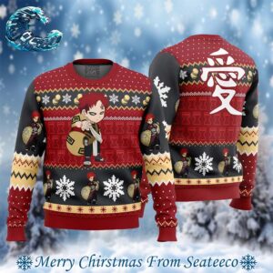 Christmas Gaara Naruto Ugly 2024 Best Knitted Ugly Christmas Sweater