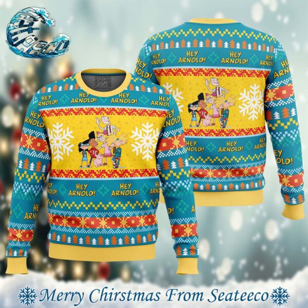 Christmas Hey Arnold Nickelodeon Best Xmas Knitted Ugly Christmas Sweater Gift For Family