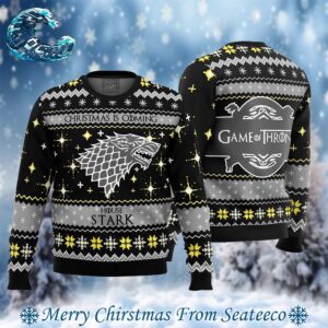 Christmas Is Coming House Stark Game of Thrones 2024 Best Knitted Ugly Christmas Sweater