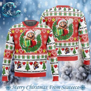 Christmas Mario Super Mario Bros Ugly Christmas Sweater Gift For Men And Women Holiday