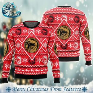 Christmas Red Ranger Power Rangers Xmas Gift For Family Ugly Christmas Sweater