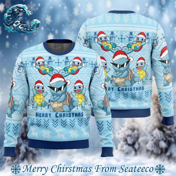 Christmas Squirtle Pokemon Merry Ugly Christmas Sweater Gift For Men And Women Holiday