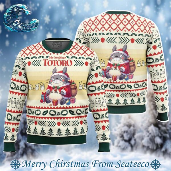 Christmas Totoro My Neighbor Totoro Ugly Christmas Sweater Gift For Men And Women Holiday