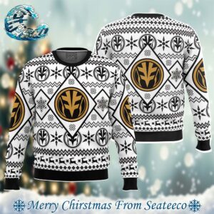 Christmas White Ranger Power Rangers Xmas Gift For Family Ugly Christmas Sweater