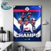 Congrats Cleveland Guardians 2024 American League Central Champions MLB Postseason 2024 Wall Decor Poster Canvas